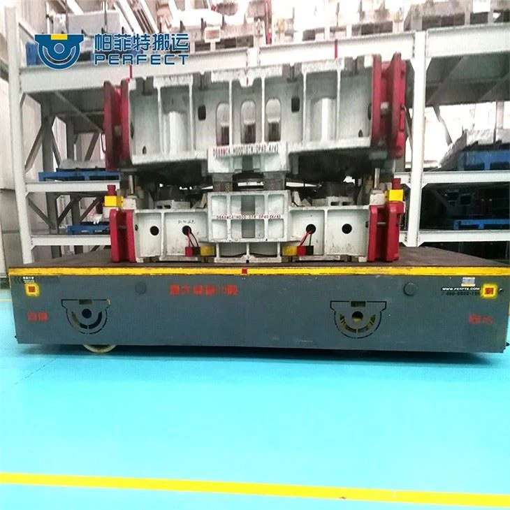 2021 New Railroad Transfer Car On Curved Rail Are Powered By Batteries.