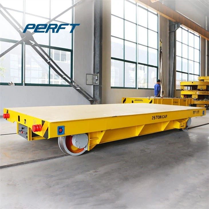 Rail Powered Transport Cart For Handling Pallets