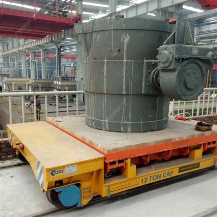 Motorized Ladle Transfer Cart For Steel Workshop